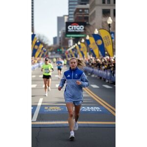 Adidas 2025 Boston Marathon Women's Jacket JN3002 Blue Dawn XS – Official